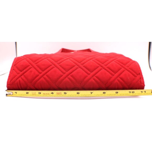 Vera Bradley Red Quilted Hanging Travel Organizer Cosmetic Toiletries Case 11x9" - Picture 9 of 13